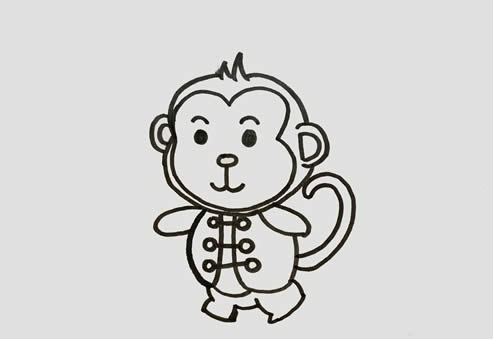 小猴子下山簡(jiǎn)筆畫(huà),簡(jiǎn)單好畫(huà)的小猴子簡(jiǎn)筆畫(huà)