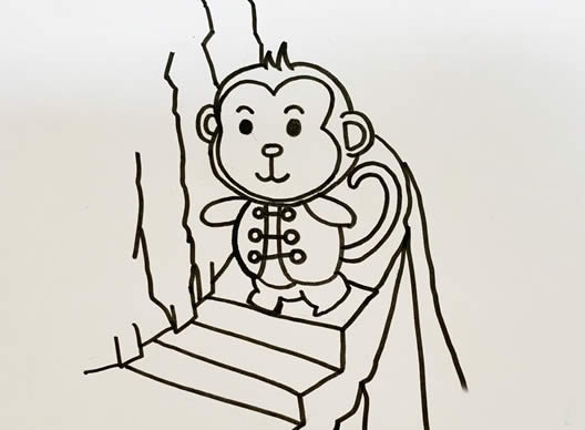 小猴子下山簡(jiǎn)筆畫(huà),簡(jiǎn)單好畫(huà)的小猴子簡(jiǎn)筆畫(huà)