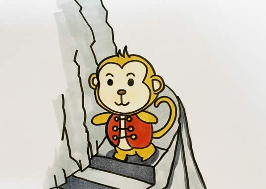 小猴子下山簡(jiǎn)筆畫(huà),簡(jiǎn)單好畫(huà)的小猴子簡(jiǎn)筆畫(huà)