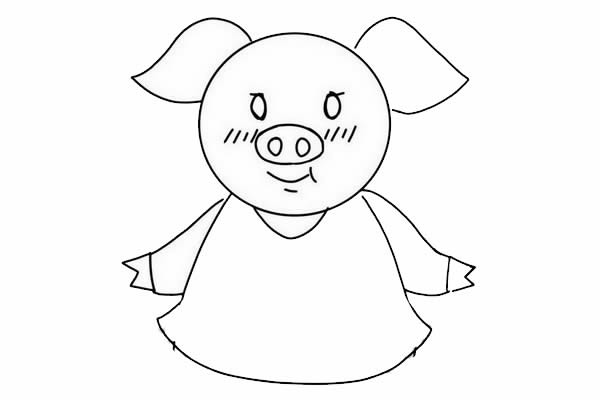 卡通小豬簡(jiǎn)筆畫(huà)步驟圖解