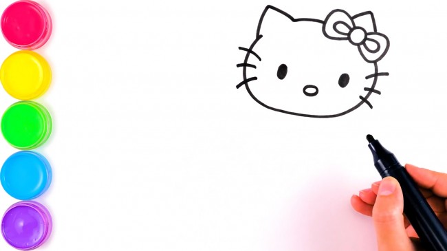 動(dòng)漫手繪hello kitty貓的畫(huà)法，hello kitty貓美人魚(yú)步驟教程