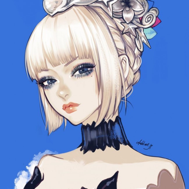 數(shù)位板繪畫(huà)美女