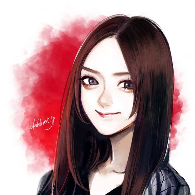 數(shù)位板繪畫(huà)美女