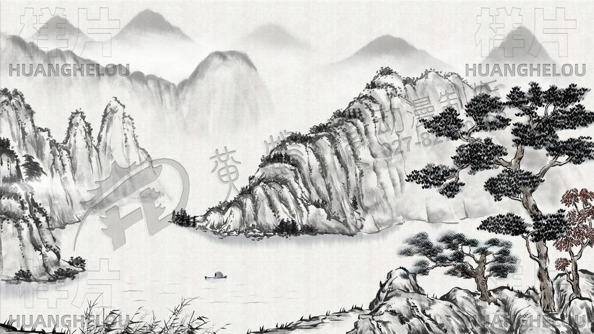 《高山流水，叢山峻嶺》 水墨畫動畫制作場景設計效果圖2.jpg